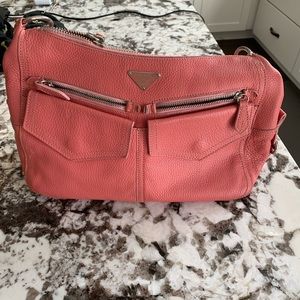 Authentic Prada Pink leather pocket bag!!!
